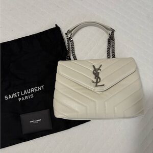 Saint Laurent off-white shoulder bag